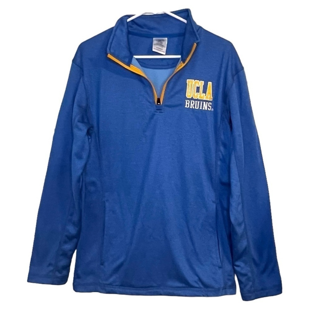 UCLA Bruins Men’s Quarter Zip Pullover Blue Gold Size Small 34/36